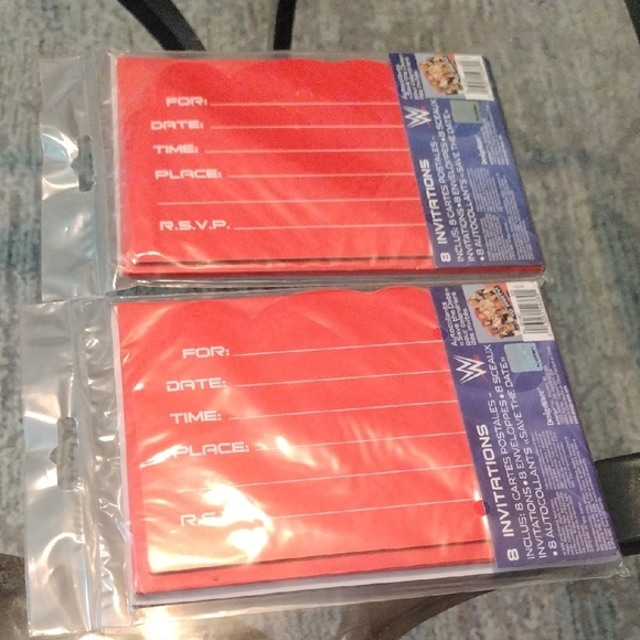 WWE Time to Party Invitations - Red and Blue - Picture 5 of 6